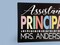 Assistant Principal Name Painted Canvas Sign For Office product 4